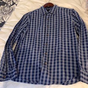 JCrew size large plaid button down excellent condition